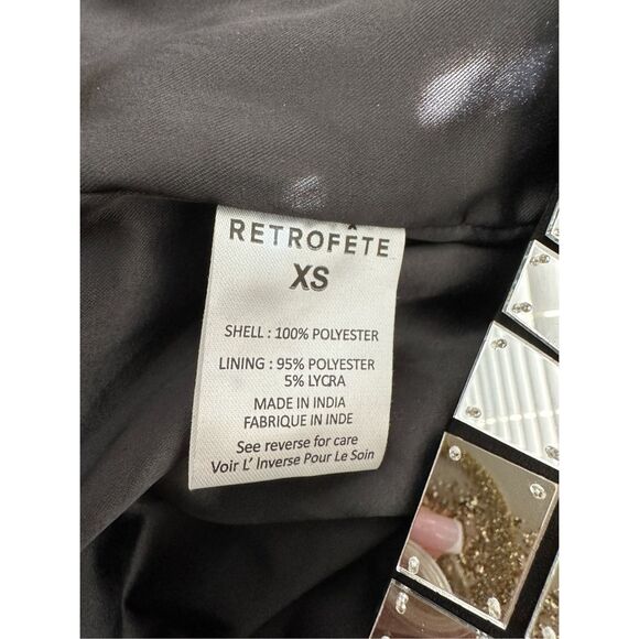 NWT Retrofete Strapless Bodycon Metallic Imani Dress Evening Gown Silver XS - Picture 16 of 17